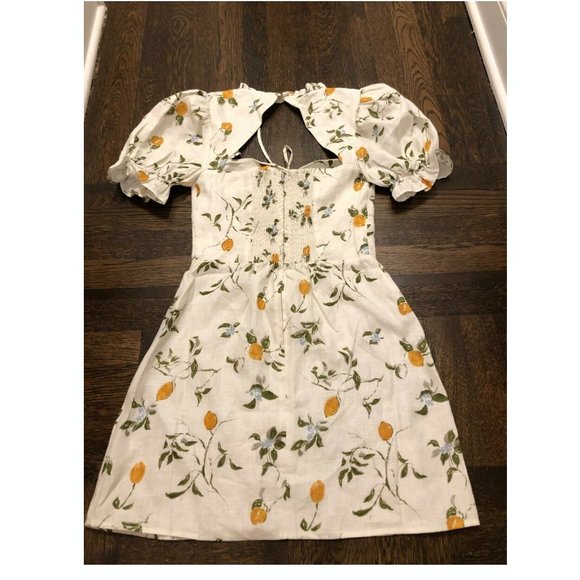 REFORMATION Easton Dress In Citron - Picture 7 of 9